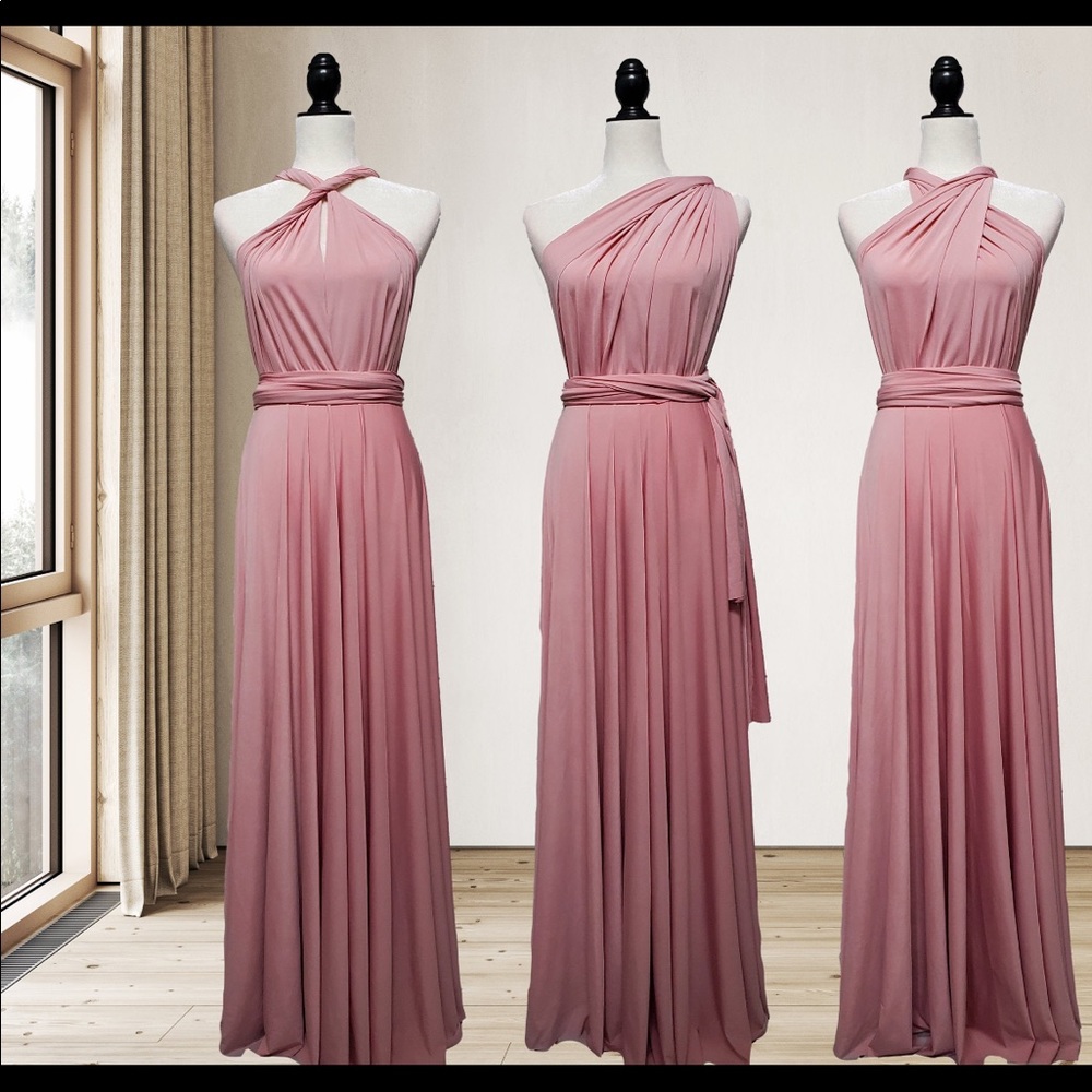 Dusty Rose/Blush Wrap Bridesmaids dress